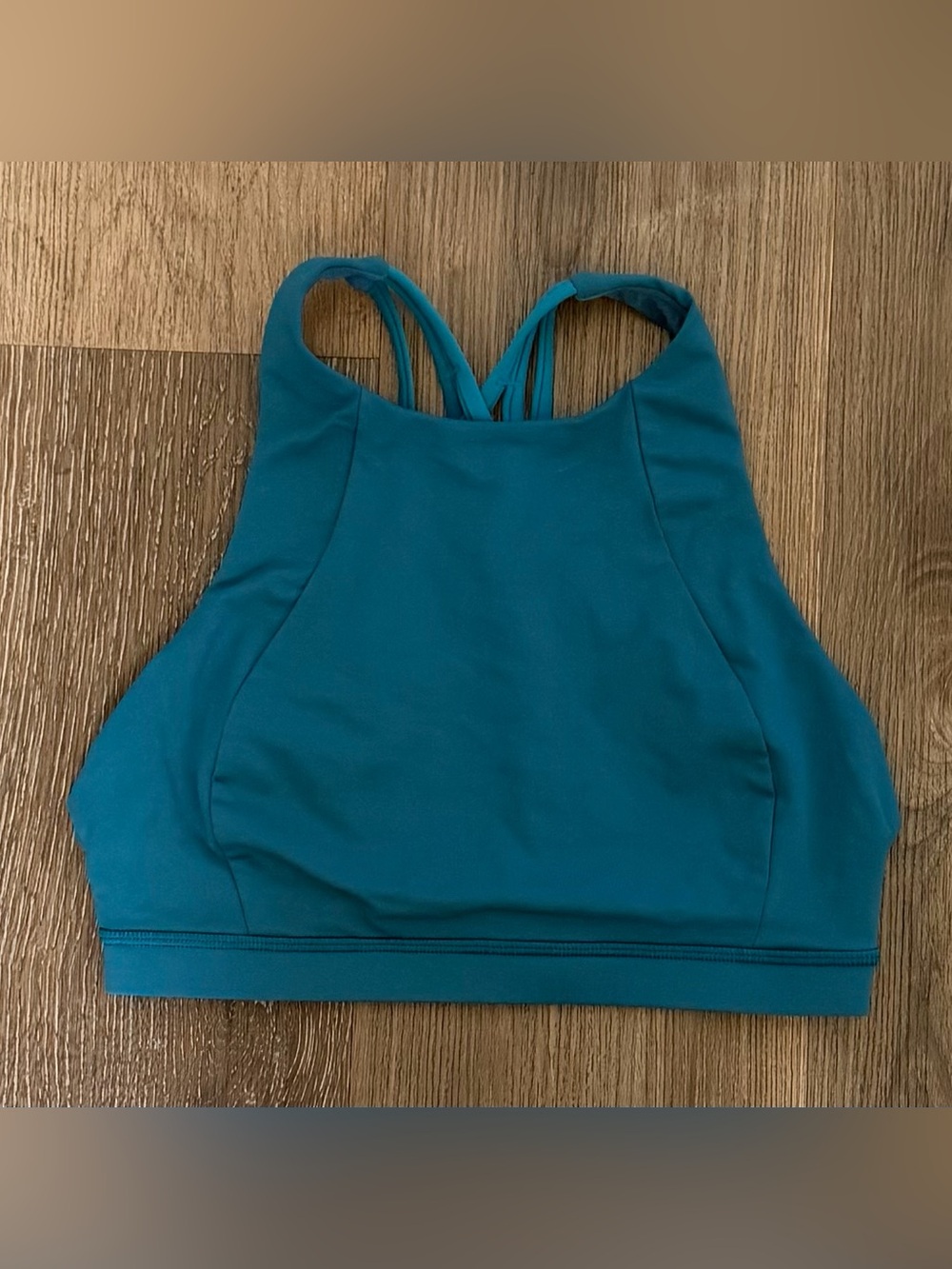 Lululemon Free To Be Serene Bra High Neck Pacific Teal Womens Size 4 Sports Yoga